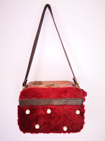 Bolso "MICAELA" de madera en color caoba