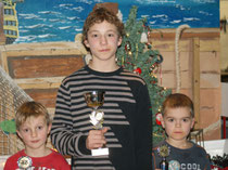 unsere 3 Pokalgewinner- Hauke, Camillo und Justin