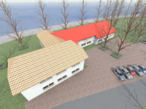 Strandhaus - Blick von Südosten (vergrößern durch 1 x klicken auf das Bild)