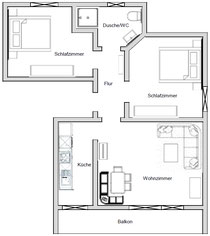 Gemütliche Essecke in der Ferienwohnung