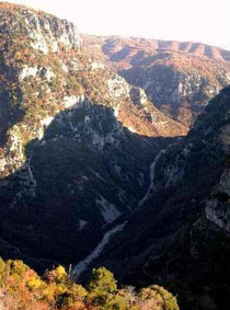 Vikos Gorge in sunset