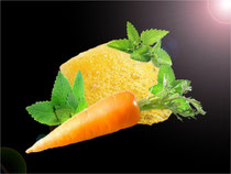 Aire de zanahoria con hojas de menta