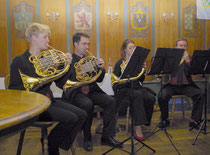 Das Waldhornquartett CORdial hat auf musikalisch hohem Niveau die Jubiläums- feier besonders bereichert. (Fotos © R. Kornder)