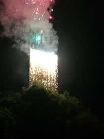 Feuerwerk beim Burgfest Manderscheid