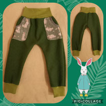 Warme Hose aus Wollwalk Loden mit großen Taschen 