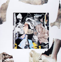ANIMA, collage 50X50, 2015. Pezzo unico (collezione privata). 