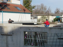 Die Decke wird aufgesetzt