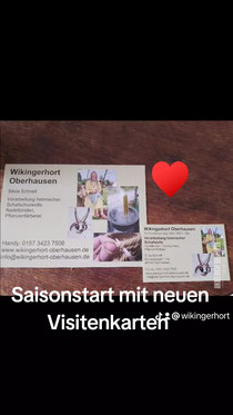 Saisonstart mit neuen Visitenkarten 