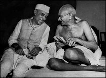 Jawaharlal Nehru & Mahatma Gandhi