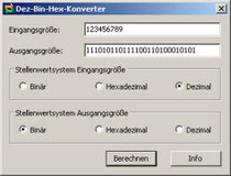 Dez-Bin-Hex-Konverter (Windows)