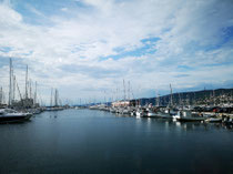 Blick zum Yachthafen von Trieste