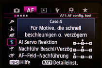 Der Autofokus der 5DMKIII erlaubt sogar die Feinabstimmung auf die Bewegungsmuster verschiedener Sportarten