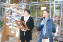 Pfarrerin Katharina Wendler (Stiftungsratsmitglied der Nussbaum Stiftung) bei der Scheckübergabe