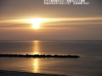 ホテル瀬波観光の夕日