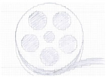 A hand-made fieldplan (a film roll for a screenlink on the topic "Movies")