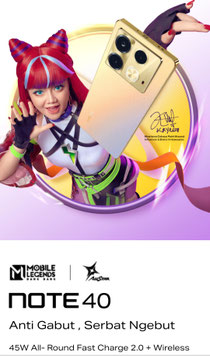 Infinix Note 40 ditenagai oleh prosesor Helio G99 Ultimate dan dilengkapi dengan 8 GB RAM dan 256 GB penyimpanan internal.  Ponsel ini dilengkapi dengan baterai 5000 mAh dan mendukung 70W FastCharge2.0, serta 20W Wireless MagCharge, Wireless Reverse Charge, dan OTG Reverse Charge.  Layar ponsel ini adalah layar AMOLED Full HD+ 120Hz, memberikan pengalaman visual yang halus, terutama untuk bermain game. Ponsel ini mendukung 70W FastCharge2.0, memungkinkan pengisian dari 20% hingga 75% hanya dalam 35 menit, sambil menjaga umur baterai hingga empat tahun.  Selain itu, ponsel ini dilengkapi dengan 20W Wireless MagCharge dan mendukung pengisian nirkabel terbalik, memungkinkan pengguna untuk mengisi daya perangkat lain secara nirkabel.