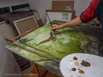 Acrylfarbe grob vormalen, Thomas Guggemos