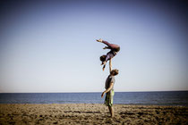 Akro am Strand in Torremolinos