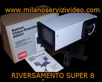 telescreen per riversamento filmini super 8 fai da te a milano