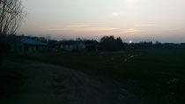 Sonnenuntergang hinter unserer Anlage