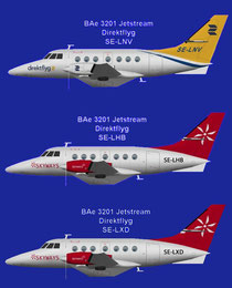 Direktflyg BAe 32 Jetstreams
