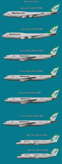 Mahan Air fleet