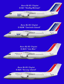 Cityjet Avro RJ-85 fleet