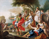 Francesco de Mura, Le départ d’Énée, huile sur toile, musée des beaux-arts de Brest.
