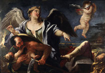 Luca Giordano, L’Histoire et le Temps, huile sur toile, musée des beaux-arts de Brest.