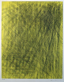 Hans Hartung, sans titre, 1977, eau-forte. Collection artothèque du musée des beaux-arts
