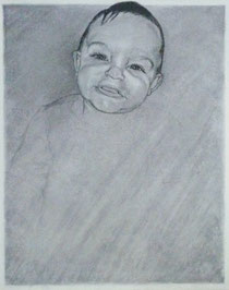 Everette - When finished will be a 16"x20" Charcoal portrait.