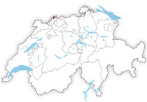 Standort von Basel in der Schweiz auf der Karte