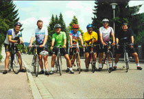 2000 Pedaltreter Leinburg von links: Wolfgang L., Siegfried S., Günther W., Peter B., Herbert W., Günther W., Gert Z.