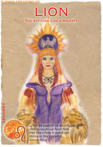 Postkarte Lion