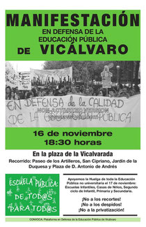 Cartel de la manifestación