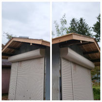 車庫の屋根改修です