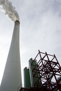 Anlage zur Zufuhr von Aktivkohle im Kraftwerk Schkopau.