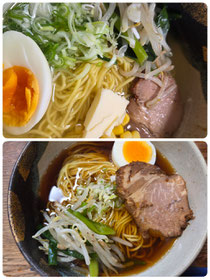 塩バターラーメン&醤油ラーメン