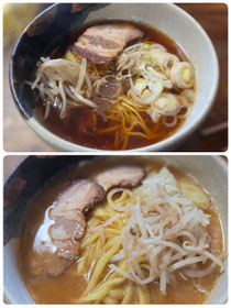 醤油ラーメン&味噌ラーメン