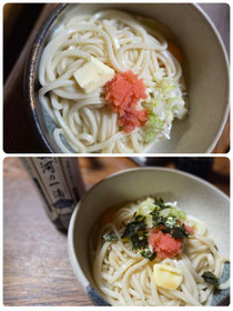 明太釜玉うどん