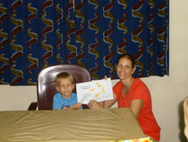 Caleb recieving his certificate