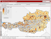 Interaktiv-Karte der Statistik-Austria