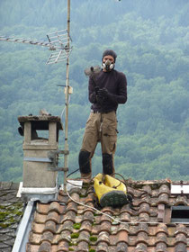 Ramonage par le haut à Foix