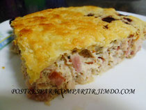 Quiche de pollo y pavo