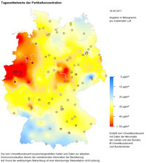 Feinstaubübersicht (Quelle UBA)