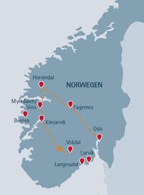 Gemütliche Autorundreise durch Norwegen