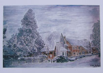 Millfields In Snow postcard (c)copyright Jon Hedger 2010