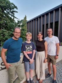 Kapellmeister Manuel Pohn, Laurin Purer, Jugendreferentin Larissa Deisenhammer, Obmann Julian Pohn