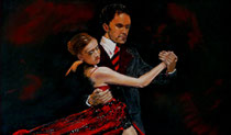 "Bailar de noche"Pastell 30x50cm,(c)D.Saul 2014