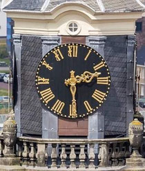 Old Roman clockface